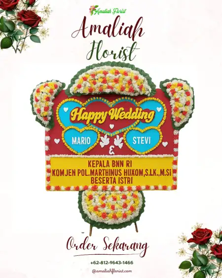 Papan Bunga Pernikahan Dringu